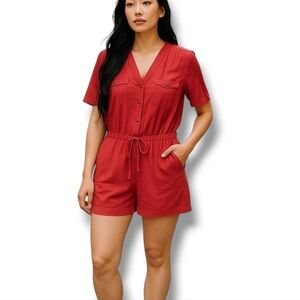 Amanda Uprichard Silk Romper Size Large